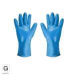 دستکش لاستیکی آبی سه لایه تندیس