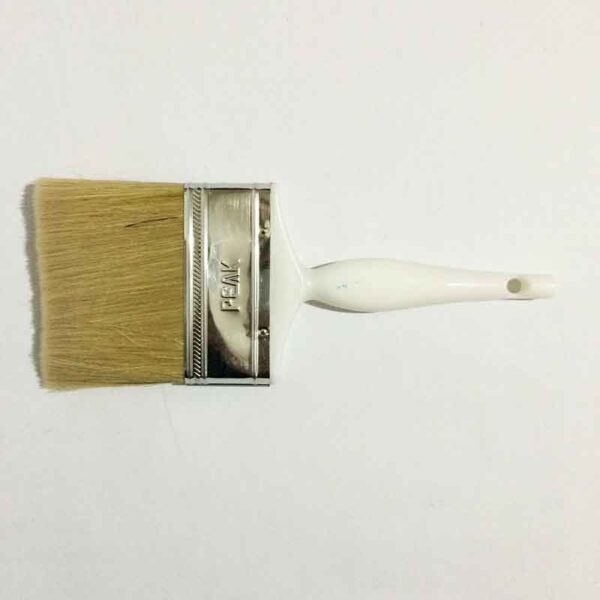قلم مو روغنی دسته سفید شماره 4