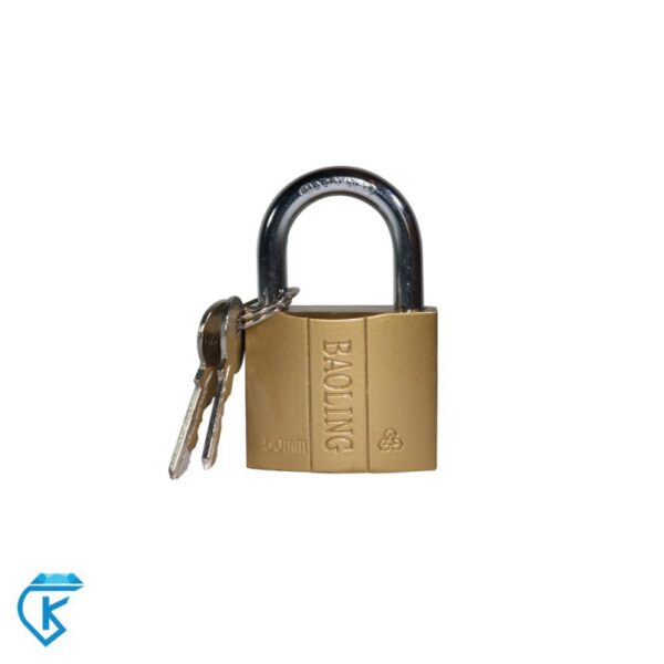 قفل آویز 50 طلایی رنگ کلید ساده